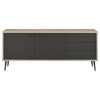 Maeve - 2 Door Engineered Wood Cabinet - Antique Pine And Gray