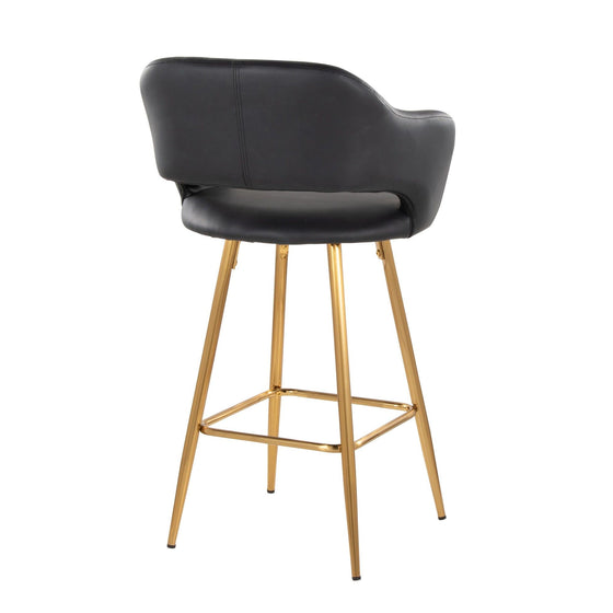 Margarite - 26" Fixed-Height Counter Stool - Gold Metal (Set of 2)