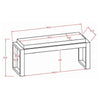 Aiden - Fabric Upholstered Accent Bench - Distressed White