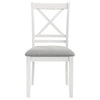 Hollis-Cross Back Wood Dining Side Chair (Set of 2) - White
