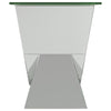 Taffeta - Glass Top Mirrored Acrylic Table