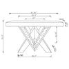 Taffeta - Glass Top Mirrored Acrylic Table