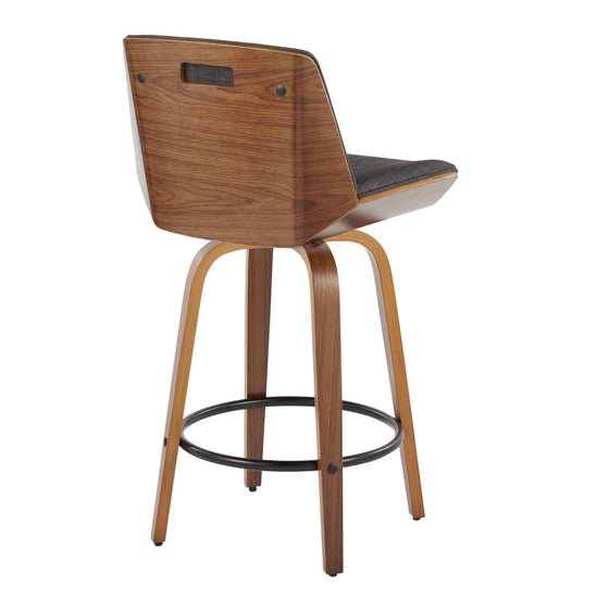 Corazza - 26" Fixed-height Counter Stool (Set of 2) - Charcoal
