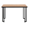 Roman - Desk - Black Steel With Natural Wood Top