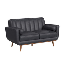  Horizon - Loveseat With Wood Front 2 Pillows