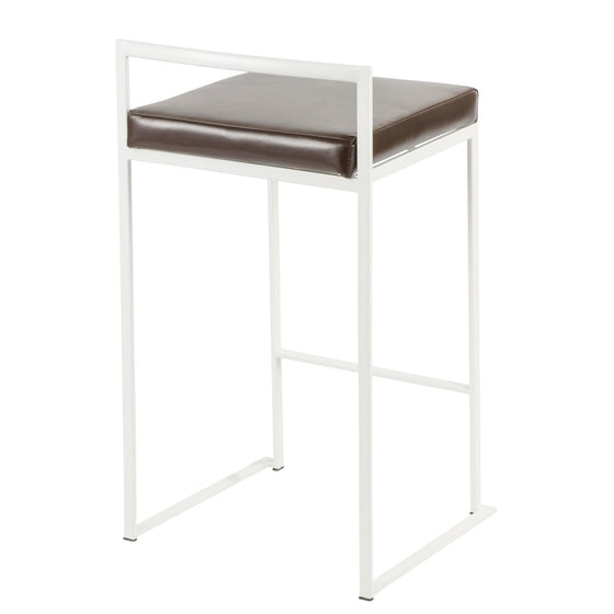 Fuji - Stackable Counter Stool - White Base (Set of 2)