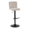Henry - Adjustable Barstool With Swivel - Black Metal (Set of 2)