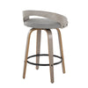 Grotto - 26" Fixed-height Counter Stool (Set of 2) - Light Gray