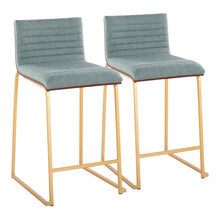  Mason Mara - 26" Fixed-Height Counter Stool (Set of 2) - Gold Legs