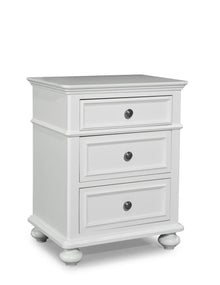  Madison - Night Stand - Natural White Painted Finish