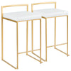Fuji - Glam Counter Stool - Gold (Set of 2)