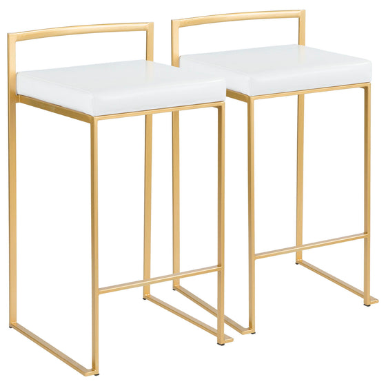 Fuji - Glam Counter Stool - Gold (Set of 2)
