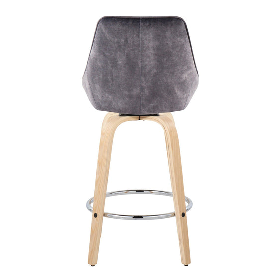 Diana - Fixed-Height Counter Stool - Wood Legs (Set of 2)