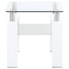 Dyer - 1-Shelf Rectangular Glass Top Table