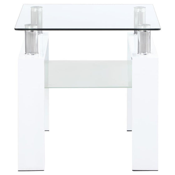 Dyer - 1-Shelf Rectangular Glass Top Table