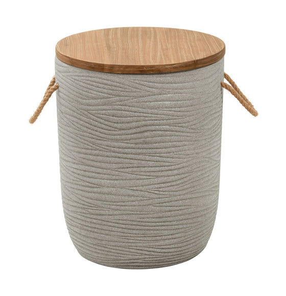 Biban - Outdoor Side Table - Natural & Brown