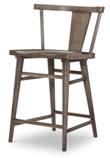  XXX's And OOO's - Counter Height Splat Back Chair (Set of 2) - Cocoa