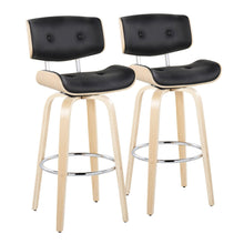  Lombardi - 30" Fixed-Height Barstool (Set of 2) - Natural Base