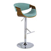 Curvini - Adjustable Barstool With Swivel - Walnut (Set of 2)