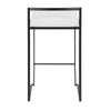 Fuji - Stackable Counter Stool With Cushion - Black Metal