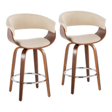 Vintage Mod - 26" Fixed-Height Counter Stool (Set of 2) - Chrome Footrest