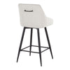 Hannah - 26" Fixed-Height Counter Stool With Swivel (Set of 2) - Black Metal