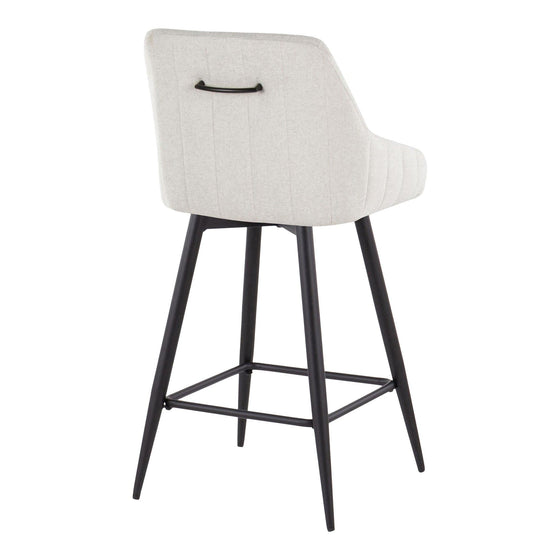 Hannah - 26" Fixed-Height Counter Stool With Swivel (Set of 2) - Black Metal