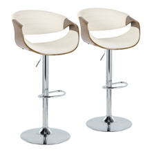 Symphony - Adjustable Barstool (Set of 2) - Chrome Base & Gray Backrest