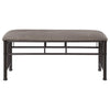 Livingston - Microfiber Upholstered Bench - Brown And Bronze