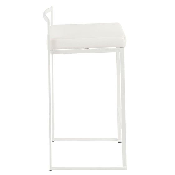 Fuji - Stackable Counter Stool - White Base (Set of 2)