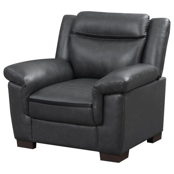 Arabella - Upholstered Padded Arm Accent Chair - Gray