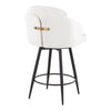 Dahlia - 26" Fixed-height Counter Stool (Set of 2) - White And Cream