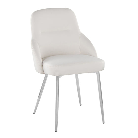 York - Upholstered Chair (Set of 2) - Chrome Metal Legs