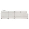 Delmar - Velvet Upholstered Sectional Sofa Skirted Base - Latte