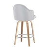 Ahoy - Fixed - Height Counter Stool - Zebra Wood Legs And Round Footrest (Set of 2)