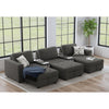 Options One - Living Room Set Sectional With Media Console And 3 Ottomans