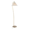 Cassis - 65" Art Deco Floor Lamp - Gold Metal And White Pleated Shade
