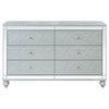 Gunnison - 6-Drawer Dresser - Silver Metallic
