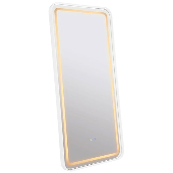 Glendora - LED Standing Mirror Bluetooth Speakers - Pearl Silver