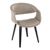 Curvo - Upholstered Chair (Set of 2) - Black Wood Legs