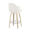 Ahoy - Fixed - Height Counter Stool - Natural Wood Legs And Round Footrest (Set of 2)