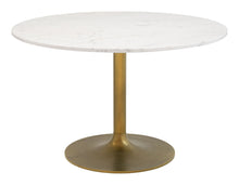  Ithaca - Dining Table - White / Gold