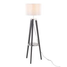  Compass - Shelf 58.5" Wood Floor Lamp