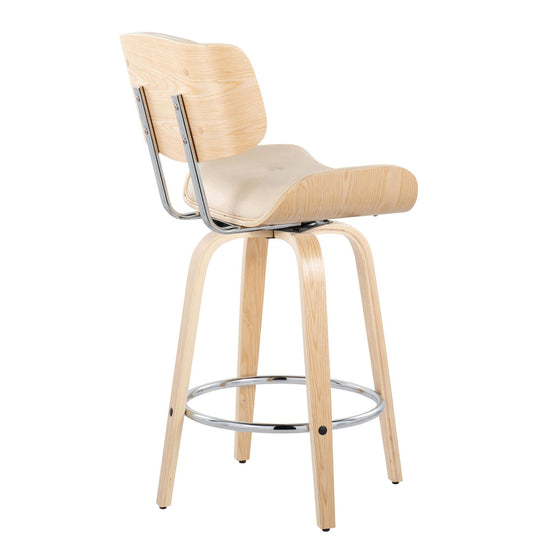 Lombardi - 26" Fixed-Height Counter Stool (Set of 2) - Natural Base