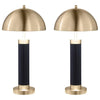 Conroe - Dome Shade Pillar Table Lamp (Set of 2) - Black