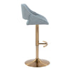 Fabrico - Adjustable Barstool With Swivel And Rounded T Footrest (Set of 2) - Gold Metal
