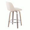 Toriano - 26" Fixed-height Counter Stool (Set of 2) - Light Gray And Cream