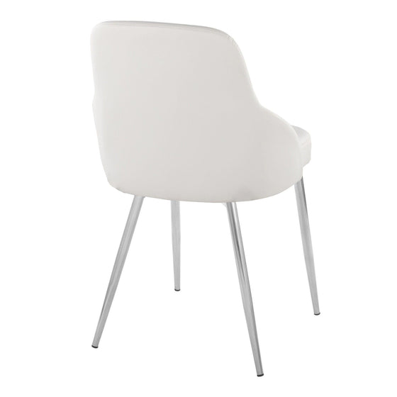 York - Upholstered Chair (Set of 2) - Chrome Metal Legs