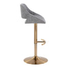 Fabrico - Adjustable Barstool With Swivel And Rounded T Footrest (Set of 2) - Gold Metal