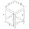 Afshan - Upholstered Square Padded Vanity Stool - Chrome